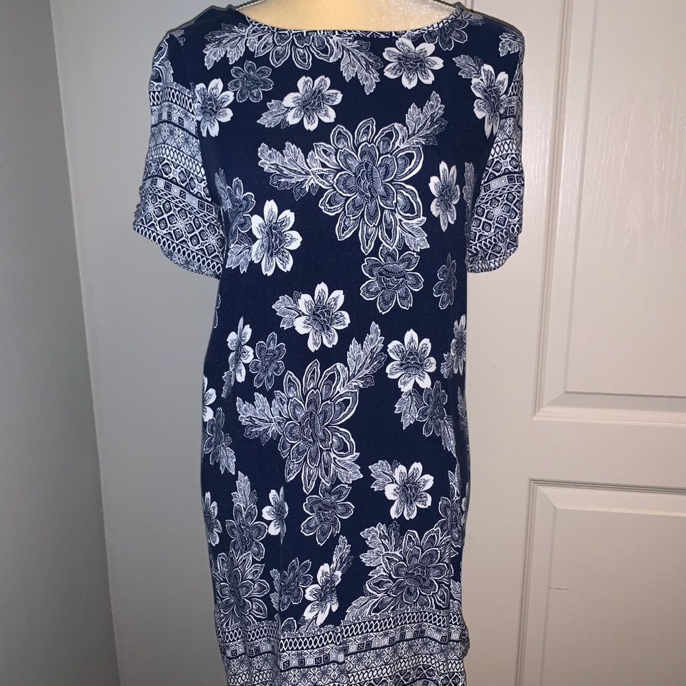 Blue floral dress